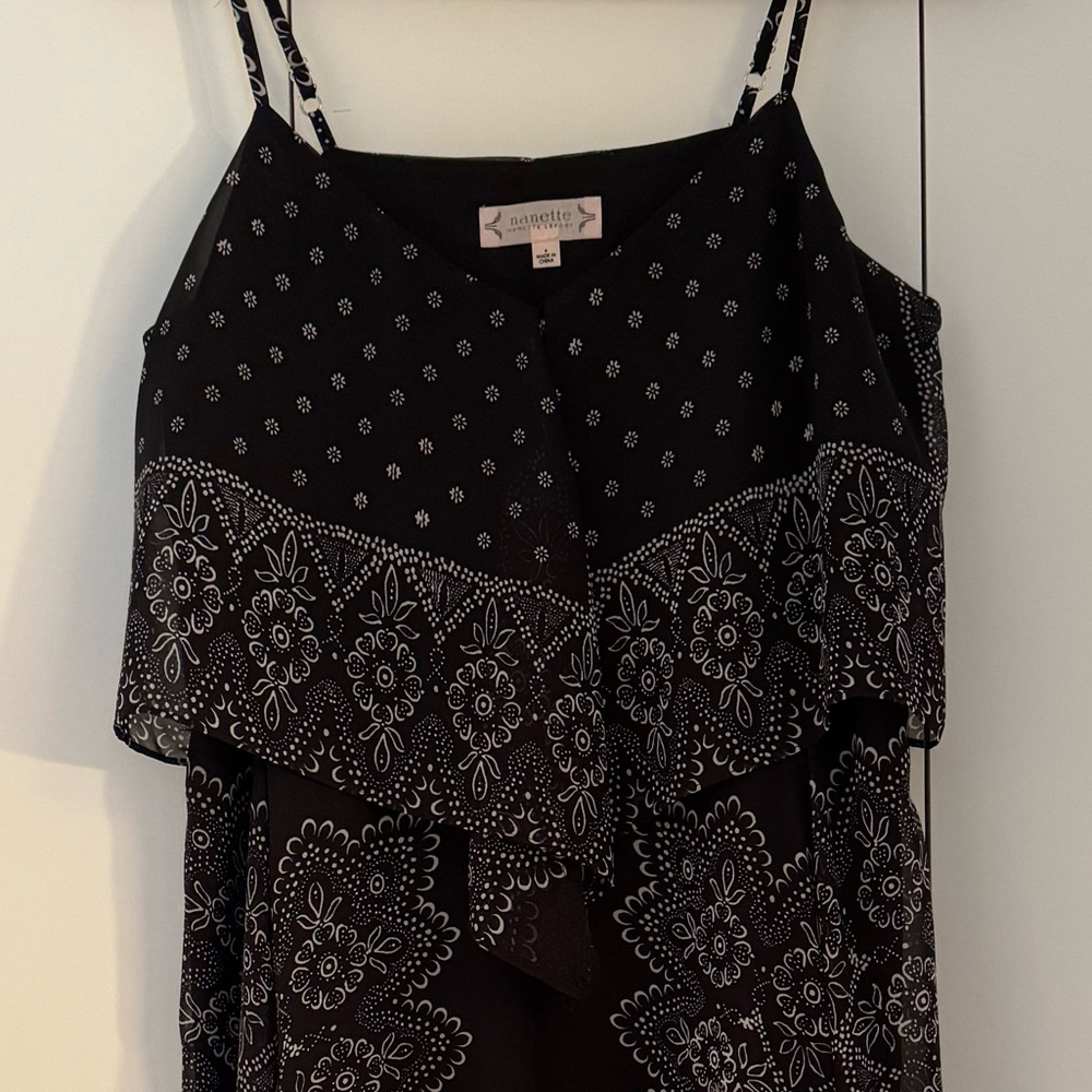 Nanette Lepore Black Dress with bandana print
